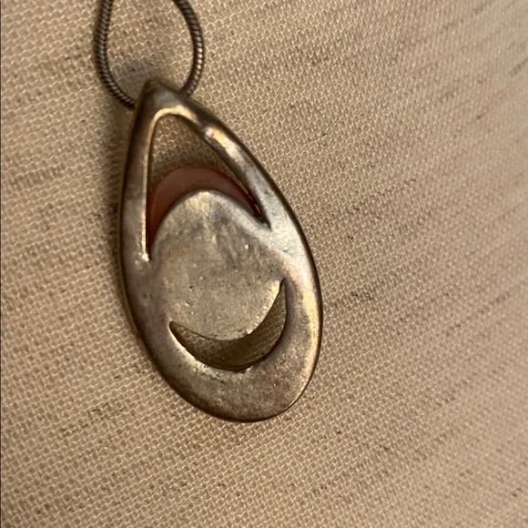 Vintage Southwest Sterling Silver💕💞Pink
Cat🐈⬛ Eye Pendant Necklace - Picture 8 of 11